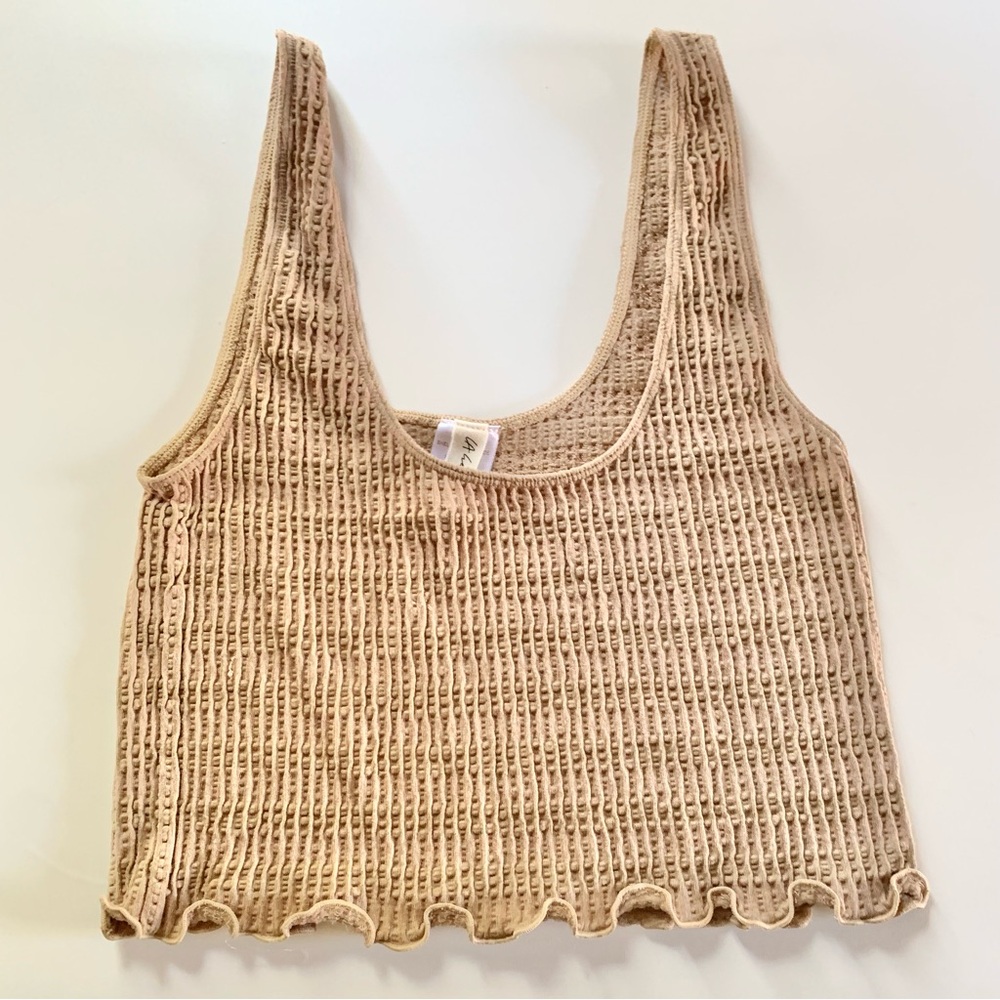 LA Hearts PACSUN Brown Scrunched Crop Tank Top US Medium